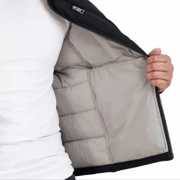 Men’s Quilted Nautica Puffer Jacket Black Medium - Picture 6 of 8